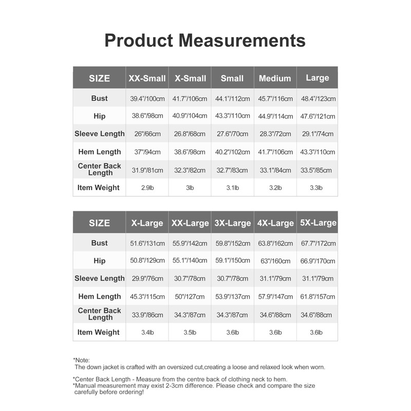 Orolay Women's Thickened Down Jacket Black 2XL