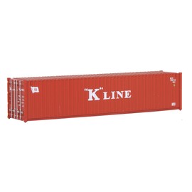 Walthers SceneMaster HO Scale Model of K-Line (Red, White) 40' Corrugated Container,949-8153