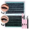 Cluster Lashes Kit Fluffy Individual Eyelashes Kit 280Pcs D Curl