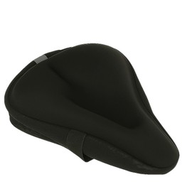 Gel Bike Seat Cushion, Padded Bike Seats Cover, Black Bicycle Seat Cushions, Waterproof Soft and ComfortableBike Saddle Cushions Covers with Memory Foam & Gel Padding for Indoor Outdoor