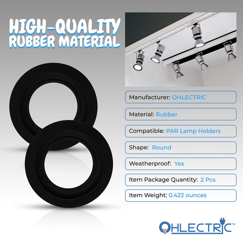 OHLECTRIC External Lampholder Gasket (Pack of 2) Round Weatherproof Gasket