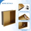 Lordear Shower Niche 12" x 12" Gold Recessed Wall Niche