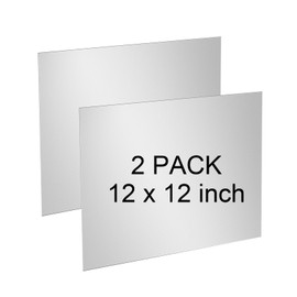 YLJNGUS 18 Gauge Sheet Metal Steel - 2PCS 12" x 12" Cold Rolled Mild Carbon Steel Plate 0.05inch(1.2mm) Thick Weldable 18 Ga Metal Panels for Industrial DIY Weld Use etc