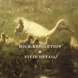 Kizbok Vintage Wall Art Decor Classical Dark Swan Canvas Art Prints Vintage Nursery Wall Decor Antique Watercolor Swan Vintage Pictures for Bedroom Bathroom Office Decor(8" x 10"-UNFRAMED)