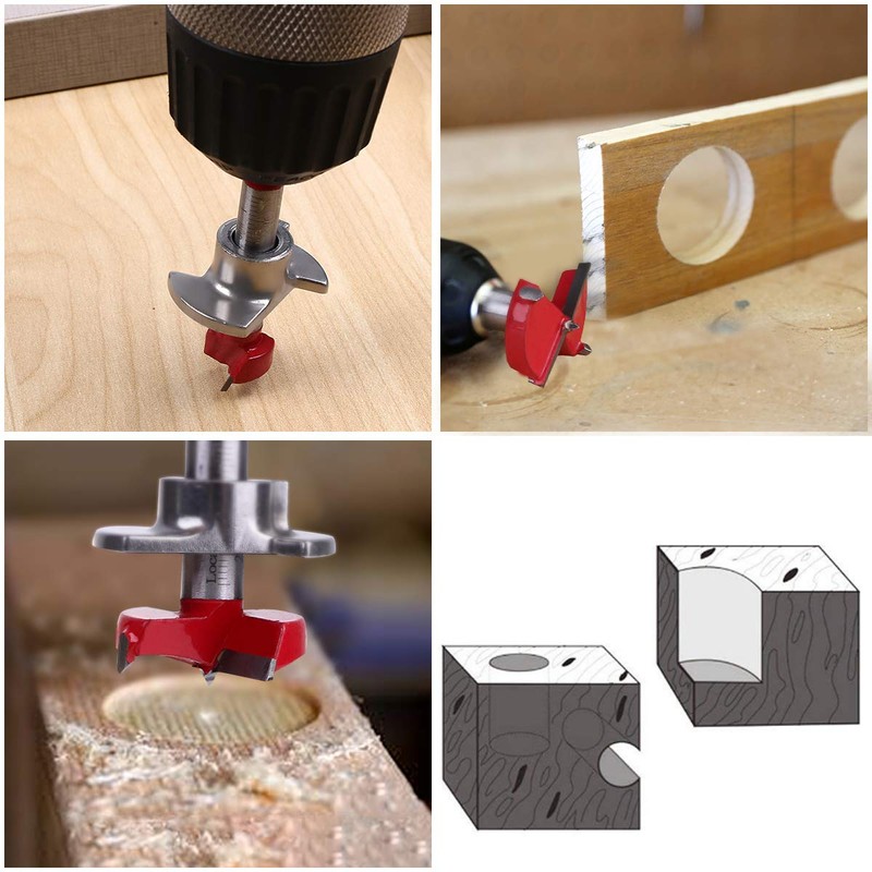 flintronic Forstner Drill Bit, 25mm Adjustable Positioning Drill Bit Set,