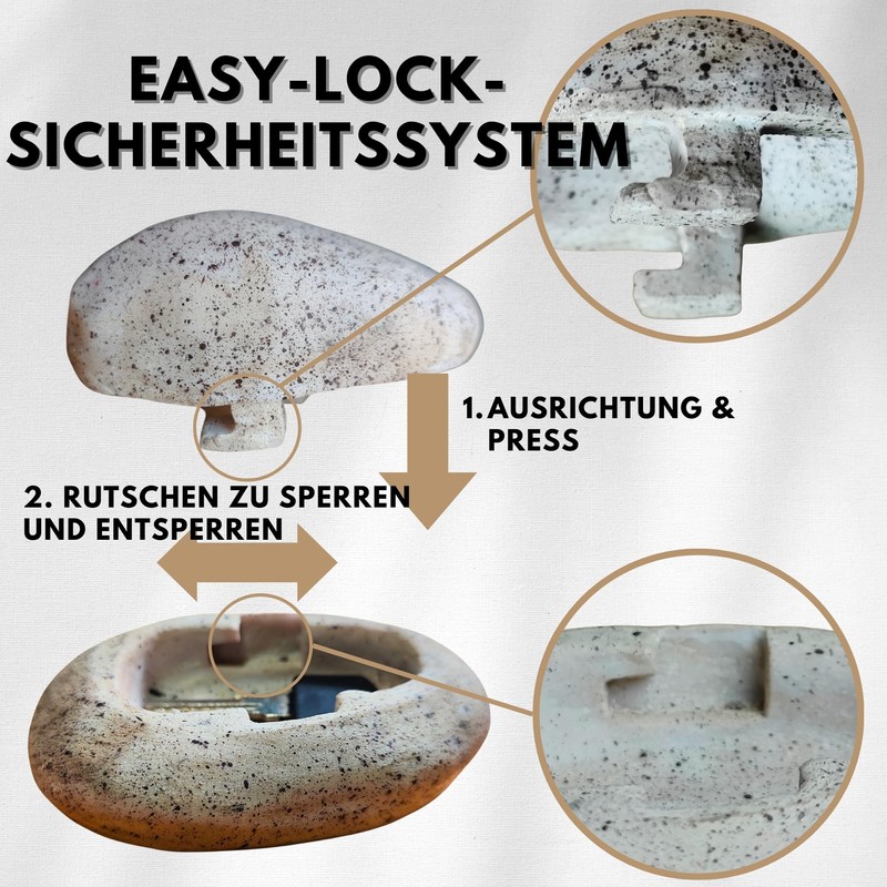 HIDE A KEY Fake Zen Rock - Realistic Garden &