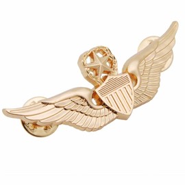 Reproducción USAF WINGS Command Piloto de metal alas de metal para insignia de metal dorado, Estándar, Metal, No es una piedra preciosa