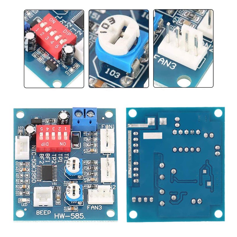 Youmile Four-Wire Thermostat 12 V PWM Fan Speed Controller Module
