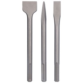 3Pcs SDS Chisel Set, Thinset Scraping Bit Thinset Scaling Chisel Point Chisel Flat Chisel Wide Chisel SDS Chisel Bits for Hammer Drills Tile Removal(SDS Max)