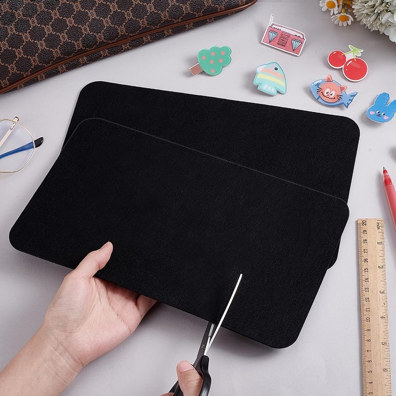 PH PandaHall 2pcs Inserts for Ita Bag, 11.4x6.9 inch Black