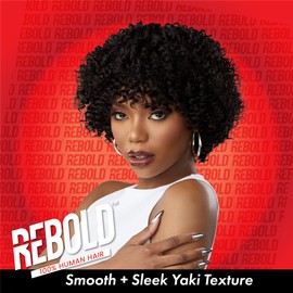 Sensationnel Rebold curly weave - water wave 9 3pcs human hair smooth, sleek soft texture hair for weaving and sew in styles (2 DARKBROWN)