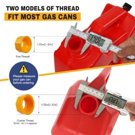 Gas Can Spout Replacement Kit,3 Kit Gas Can Nozzle Replacement Fits 5 Gallon Gasoline Cans,with Flexible Nozzles,Screw Collar Caps(25 PCS)