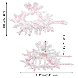 3 PACK Resin Conch Hair Claw Clips, Ripple Shell Claw Hair Styling Accessories, with Strong Hold Barrette Clips for Thick and Thin Hair