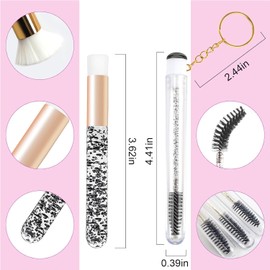 30 cepillos de champú para pestañas Crystal, cepillos de limpieza de pestañas, cepillos de maquillaje suaves para limpieza de extensiones de pestañas, cepillo de limpieza profunda de poros