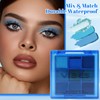 TPTGIAR 9 Colours Eyeshadow Palette, Blue Eyeshadow Palette, Long-Lasting &