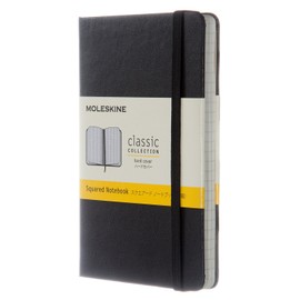 Moleskine MM712 Notebook, Classic Notebook, Hardcover, Squared, Pocket Size (W x H x H): 3.5 x 5.5 inches (9 x 14 cm), Black
