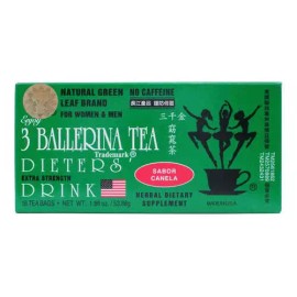3 Ballerina Tea Dieters Drink - Cinnamon - 18 tea bags each (6 Pack)