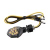Set of 4 Mini Indicators Matte Black/Clear 12 V LED