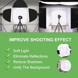 BOLLUMA Photo Box for Photography, Photo Studio 60 x 60 cm, Photo Box, Light Tent with 4 Backgrounds, Portable Photo Tent for Photography, Jewellery, Small Items