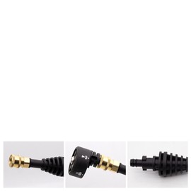 BIBABLYKE Extension Rod Adapter for Worx Hydroshot WG629E WG630 WG644 Car Washer Cleaning Tool Quick-Connect Rod Accessories Black + Gold Engineering Plastic + Brass