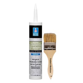 Sherwin Williams Concrete and Masonry Patch and Seal Caulk Kit with Included Chip Brush - Limestone Color Textured