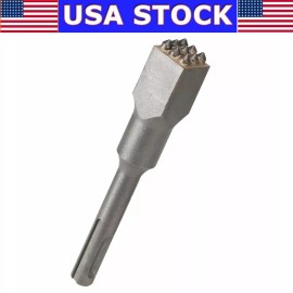 Vearter SDS PLUS Carbide Tipped 9Teeth Bush Hammer Chisel Bit for Cement Concrete Stone