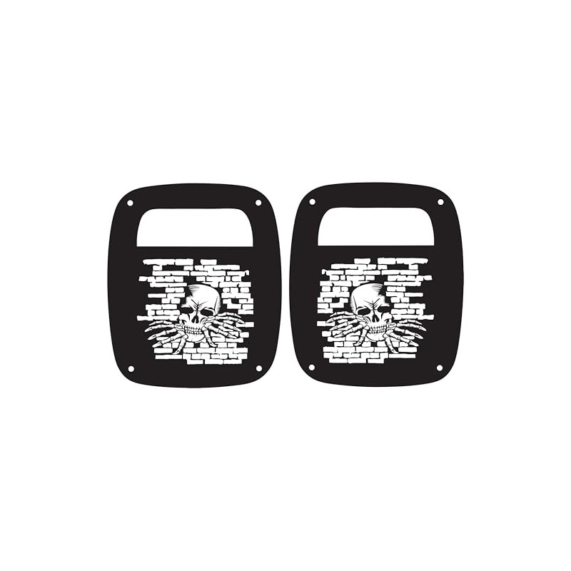 JeepTails Skull Breaking Wall Tail lamp Light Covers Compatible with