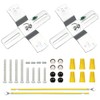 Helunsi 2 Sets Light Fixture Mounting Bracket, 4 inch Universal
