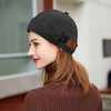 LXOrdora Brimless Hats Quick Drying Docker Caps Beanie Unisex Black