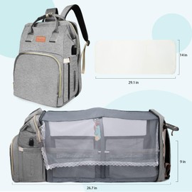 Fandiar Diaper Bag Backpack, Diaper Bag with Changing Station Baby Diaper Bags for Boys Girls Portable Large Capacity