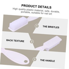 Baluue 6pcs Nail Dust Brushes for Manicure and Pedicure Nail Cleaning Tools Brushes White for Home and Salon Use