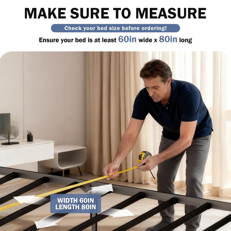 Arzarme Bunkie Board Queen Size 60"x80" for Under Mattress Bed