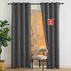 NICETOWN Fire Safety Grey Blackout Curtains 84 inches Long W52