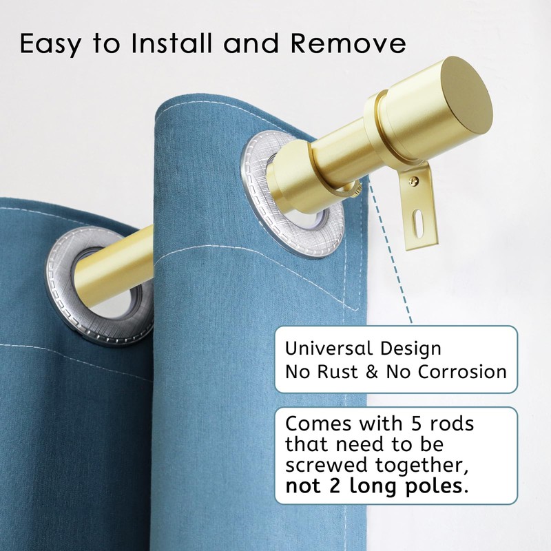 Byondeth Curtain Rods for Windows 16 to 88 Inches Adjustable