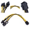 5Pcs Power Supply Cable 6Pin to Dual 8pin 6+2 GPU