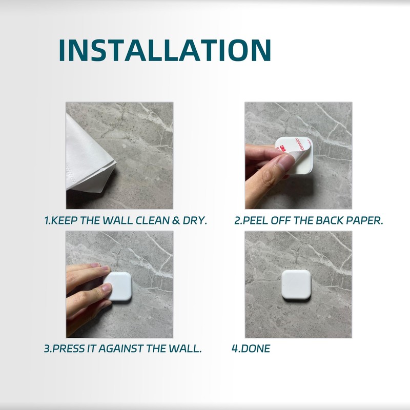 Door Stoppers Wall Protector, Silicone Door Bumper, Self-Adhesive Wall Shield,