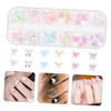 Healvian 60pcs Butterfly Nail Stickers Resin Nail Art Decals for