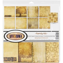 Reminisce Family Scrapbook Collection Kit Paper Crafts, Multi Color Palette