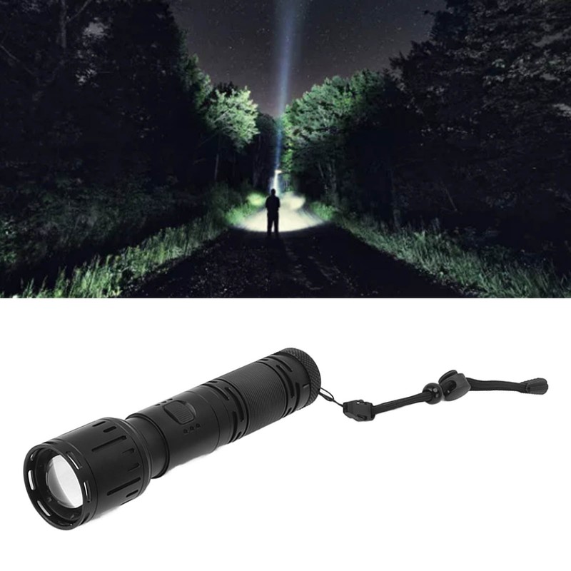 LED Rechargable Flashlight Super Bright Torch 3000lm Zoomable Outdoor Waterproof