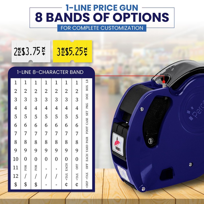 Perco Lite 1 Line Price Gun with Labels Kit -