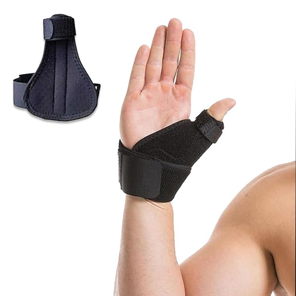 Plstod Thumb Brace Universal Thumb Splint for Right & Left Breathable Thumb Wrist Brace with Metal Splint, Hand Bandage for Thumb Injuries, Tendonitis, Arthritis