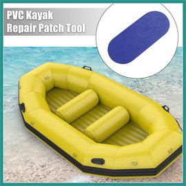 ATOCOVER 3pcs PVC Repair Patches with Glue Professional Inflatable Boat Kayak Repair Kit Inflatable Boats Rubber Boats Canoe Blue Vehicle Supplies