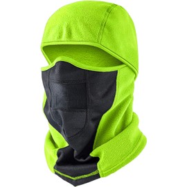 Therma Pro Balaclava Ski Mask Winter Fleece Thermal Face Cover for Men Women Breathable Skiing Motorcycle & Snowboarding, Neon Yellow, Small
