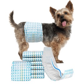 Dono Male Dog Diapers Disposable with Wetness Indicator, Super Absorbent Male Dog Wraps, 3D Contoured Cotton Core for Super Absorption, Leak-Proof Belly Bands, Soft & Secure Fit