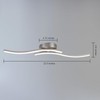 EDISLIVE Modern Dimmable LED Ceiling Light Curved 2 Light 22.5