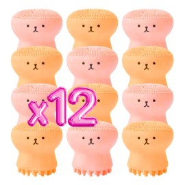 Cepillo Pulpo Masaje Exfoliante Facial Silicona Pack 12pz F