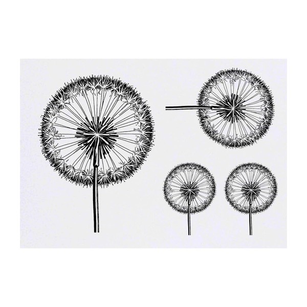 Azeeda 4 x 'Löwenzahn' Temporäre Tattoos - Wasserfest, Hautfreundlich &