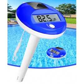 Sinbyuer Solar Digital Pool Thermometer Floating Easy Read with One Rope
