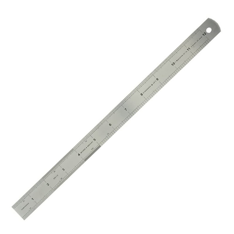 Moore and Wright ER112 Traditional Engineers Steel Rule 300mm /