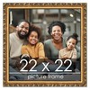 Poster Palooza 22x22 Traditional Gold Square Picture Frame with UV